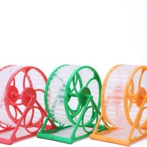 Hamster Exercise Wheel, Silent Running Wheel with Stand for Hamsters, Gerbils, Mice and Other Small Pets, Hamster Wheel Cage (Random Color, 1 PC), Dia 11cm/4.33in