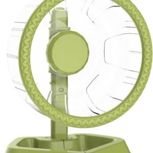 Hamster Exercise Wheels, Quiet Spinner Hamster Running Wheels with Adjustable Stand for Small Animals Dwarf Syrian Hedgehog Gerbils Mice (Green, Small(6.3 inch))