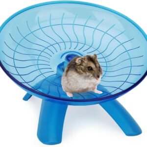Hamster Wheel Flying Saucer Silent Exercise Wheel Running Wheel for Hamsters, Gerbils, Mice and Other Small Pets, Silent Hamster Running Wheel(Blue)