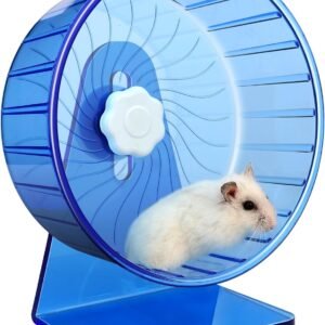 Hamster Wheel,Silent Wheel,Super Silent Hamster Exercise Wheels,Silent Hamster Wheel,Adjustable Stand Hamsters Exercise Wheels,Quiet Rat Wheel (Φ 5.5 inch, Blue)