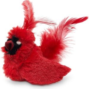 Real Birds Interactive Cat Toys with Catnip (Cat Toys for Indoor Cats; Catnip Toy for Cats with Bird Chirping Electronic Sound and Feather)